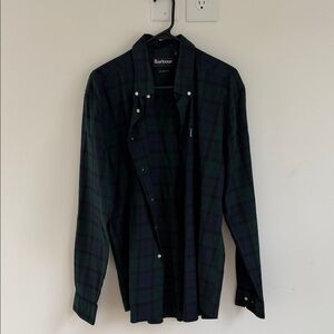 Barbour Tartan Shirt in Green and Navy